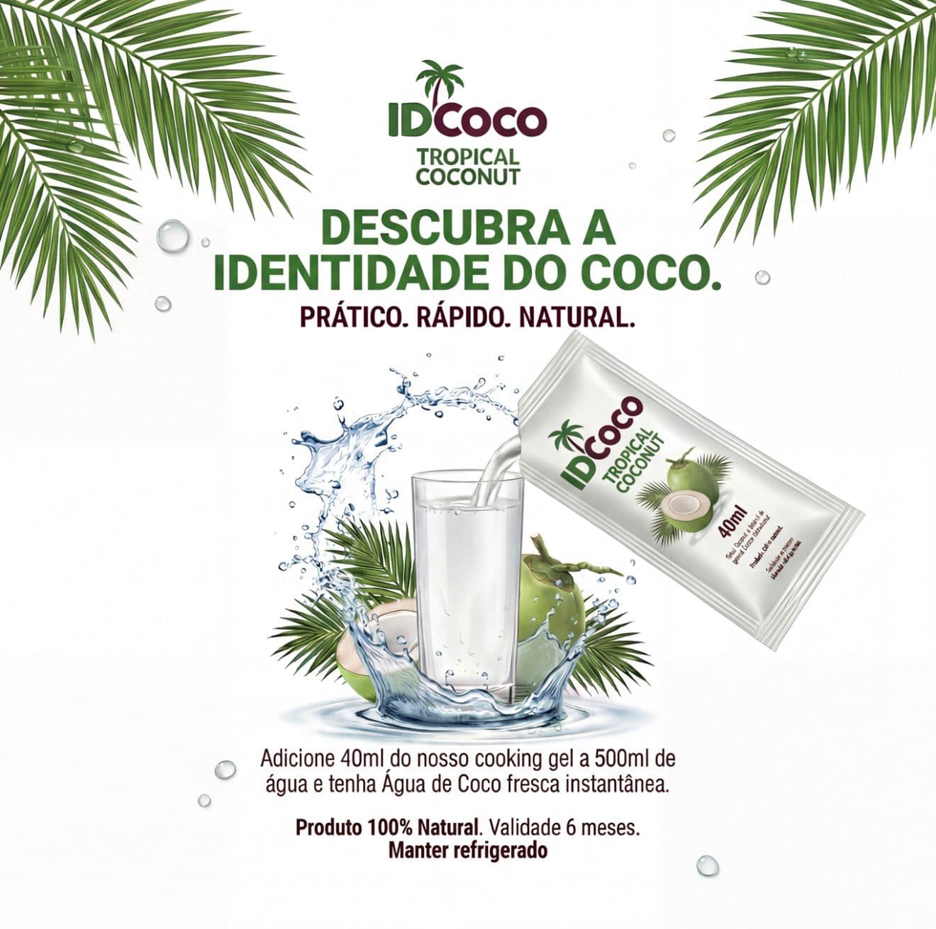 IDCoco sachet being mixed with water