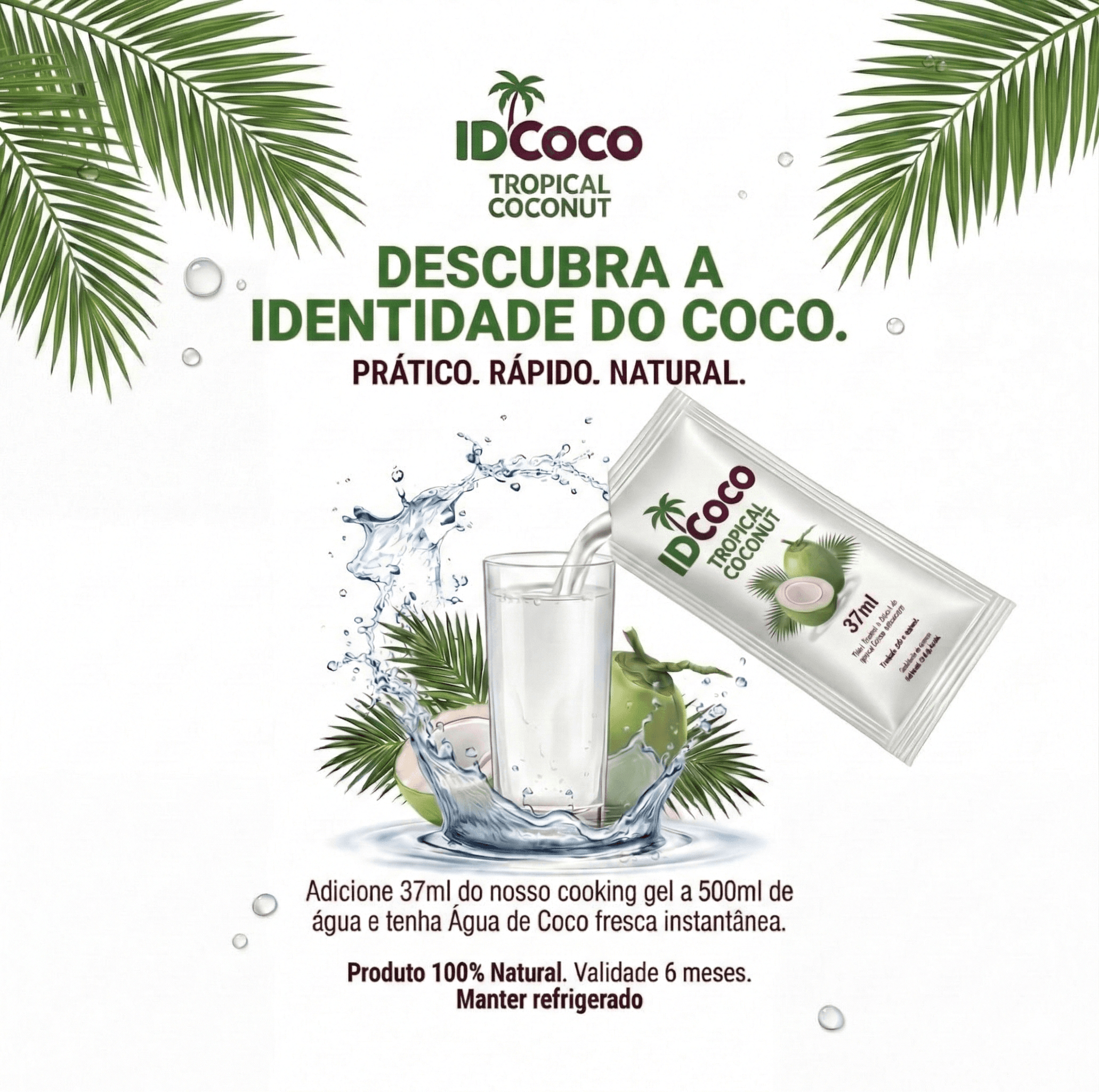 IDCoco sachet being mixed with water